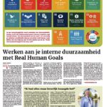 Visual of newspaper article featuring Ronald Heister as World’s First Human Sustainability Advisor in National Dutch Newspaper